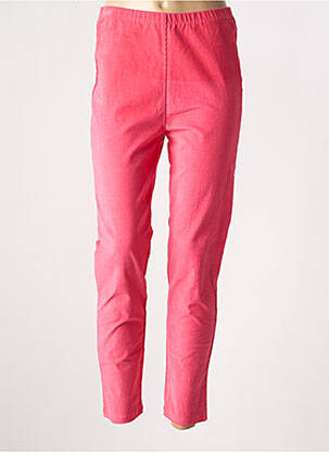 Pantalon slim talie elastică roz ORIENTIQUE NATURALLY femeie