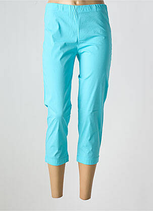 Pantalon trei sferturi talie elastică albastru ORIENTIQUE NATURALLY femeie