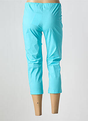 Pantalon trei sferturi talie elastică albastru ORIENTIQUE NATURALLY femeie