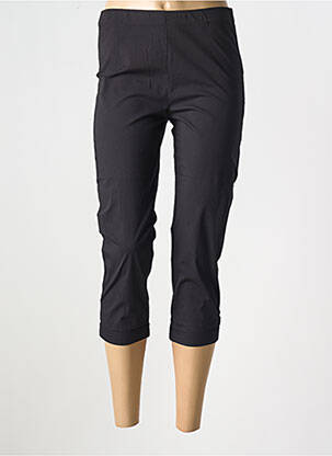 Pantalon trei sferturi talie elastică negru ORIENTIQUE NATURALLY femeie