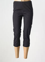 Pantalon trei sferturi talie elastică negru ORIENTIQUE NATURALLY femme