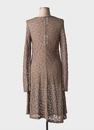 Rochie midi mâneci lungi mâneci lungi maro MYRINE femeie