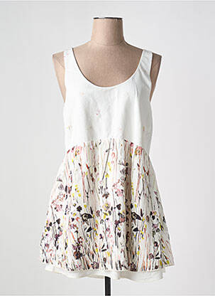 Tunică fără mâneci alb MYRINE femeie