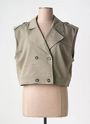Jachete casual guler tip costum verde CREAM femeie