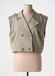 Jachete casual guler tip costum verde CREAM femeie