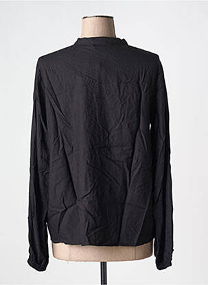 Bluză țesătură poplin mâneci lungi negru CREAM femeie