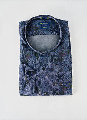 Cămașă cu mâneci lungi imprimeu fantezie albastru PIERRE CARDIN bărbat
