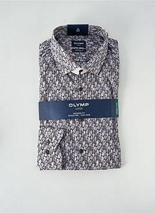 Cămașă cu mâneci lungi maro OLYMP bărbat