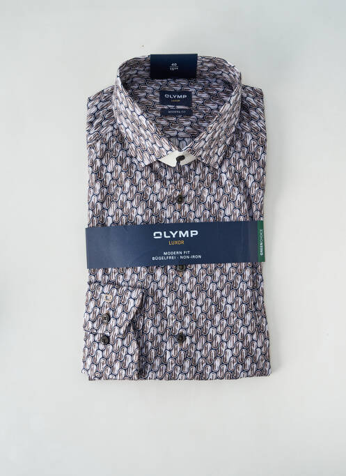 Cămașă cu mâneci lungi maro OLYMP bărbat