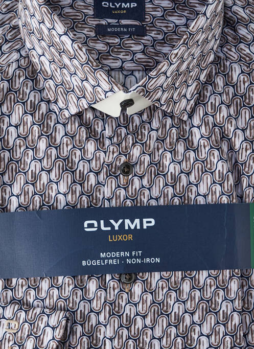 Cămașă cu mâneci lungi maro OLYMP bărbat