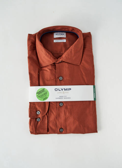 Cămașă cu mâneci lungi maro OLYMP bărbat
