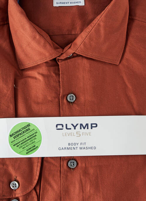 Cămașă cu mâneci lungi maro OLYMP bărbat