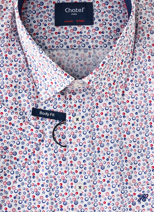 Cămașă cu mâneci scurte alb CHATEL bărbat