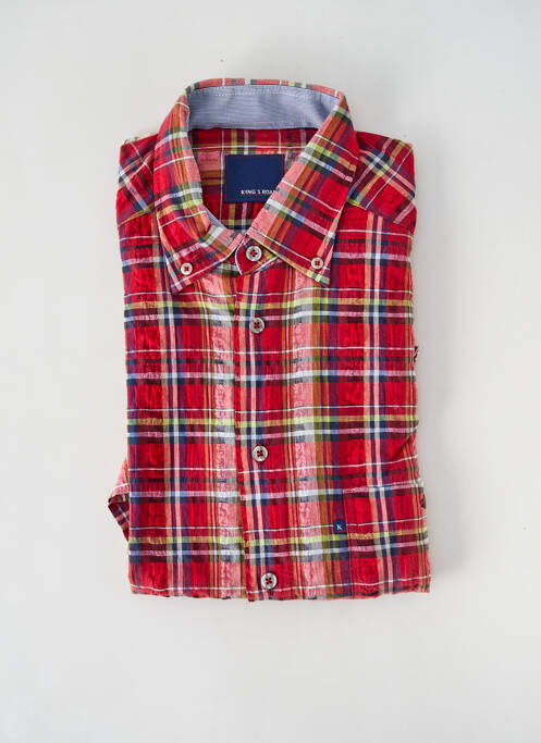 Cămașă cu mâneci scurte roșu KING'S ROAD bărbat