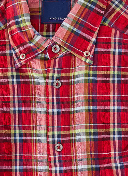 Cămașă cu mâneci scurte roșu KING'S ROAD bărbat