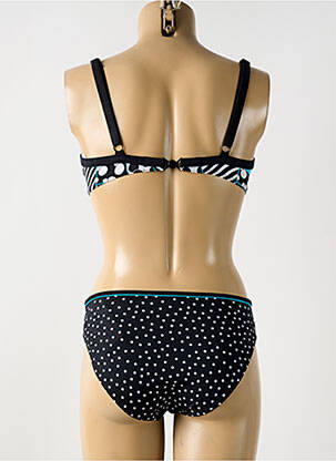 Costum de baie din două piese elasticitate sutien cupe întregi cu decolteu înalt negru OLYMPIA femeie