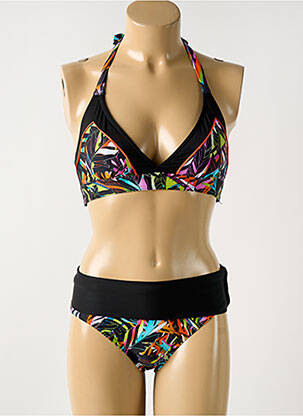 Costum de baie din două piese elasticitate top bentiță negru ROSE POMME femeie