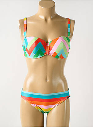 Costum de baie din două piese elasticitate top sutien modelat verde OLYMPIA femeie