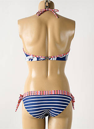 Costum de baie din două piese elasticitate top sutien modelat albastru OLYMPIA femeie