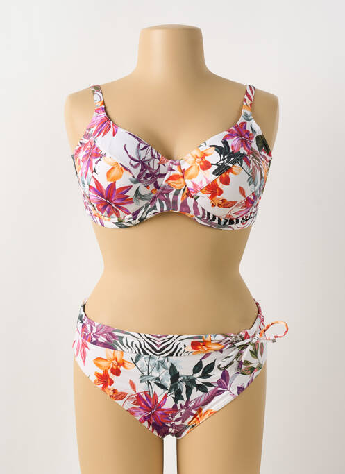 Costum de baie din două piese alb SUN PLAYA femeie