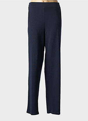 Pantalon drept talie elastică albastru GEVANA femeie