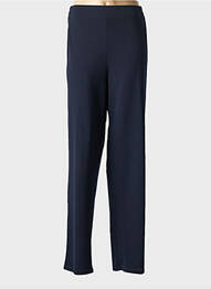 Pantalon drept talie elastică albastru GEVANA femme