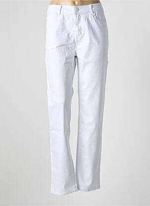 Pantalon slim buzunare alb GEVANA femeie
