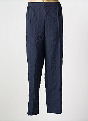 Pantalon drept talie elastică albastru GEVANA femeie