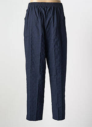 Pantalon drept talie elastică albastru GEVANA femeie