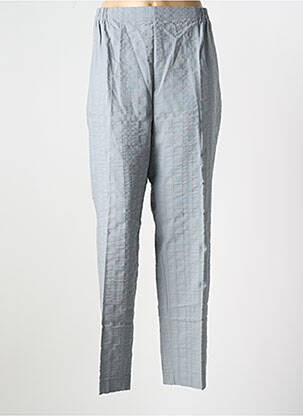Pantalon drept talie elastică gri GEVANA femeie