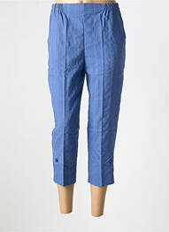 Pantalon trei sferturi talie elastică albastru GEVANA femme