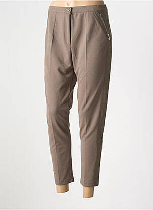 Pantalon 7/8 talie elastică maro ALAIN MURATI femeie
