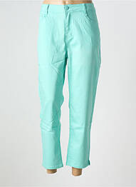 Pantalon 7/8 închidere cu fermoar sub clapetă cu nasturi albastru GEVANA femme