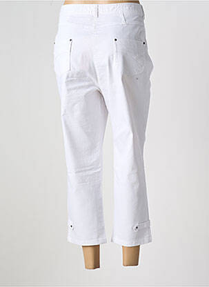 Pantalon trei sferturi buzunare alb FELINO femeie