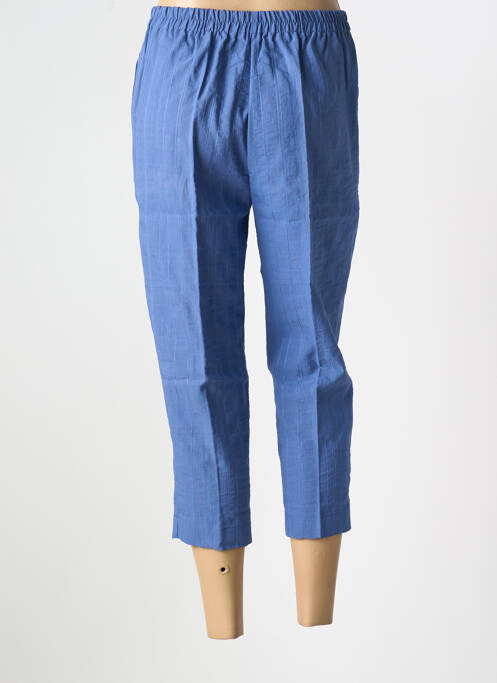 Pantalon trei sferturi talie elastică albastru GEVANA femme