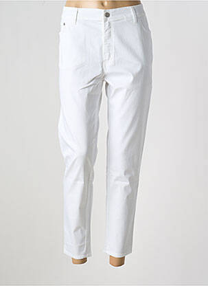 Pantalon slim țesătură poplin mărime normală alb COWEST femeie