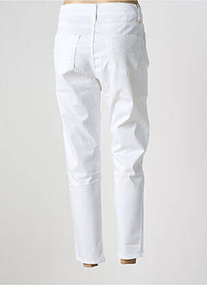 Pantalon slim țesătură poplin mărime normală alb COWEST femeie