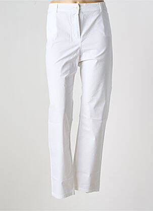 Pantalon drept elasticitate mărime normală alb FELINO femeie