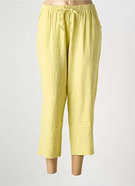Pantalon 7/8 talie elastică mărime normală verde TELMAIL femme
