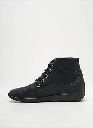 Botine/ghete vârf rotund toc plat până la 3 cm negru TBS femeie