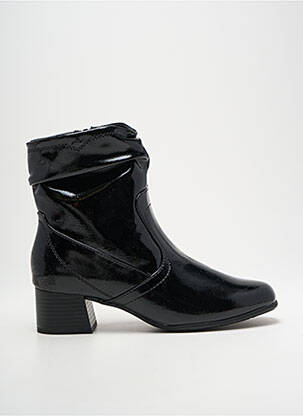 Botine/ghete toc pătrat toc de 4 la 6 cm negru JANA femeie