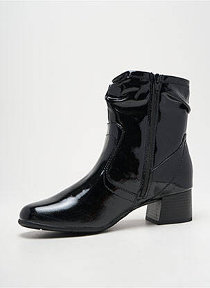 Botine/ghete toc pătrat toc de 4 la 6 cm negru JANA femeie