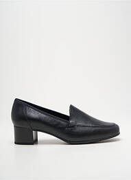 Mocasini țesătură satinată toc de 4 la 6 cm negru ARTIKA SOFT femme