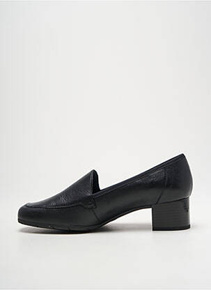 Mocasini țesătură satinată toc de 4 la 6 cm negru ARTIKA SOFT femeie