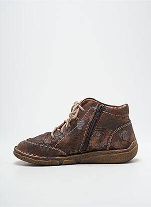 Botine/ghete material neted toc plat până la 3 cm maro JOSEF SEIBEL femeie
