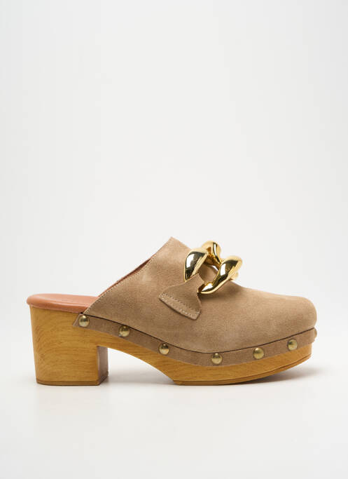 Mulete/Saboți bej MACARENA femeie