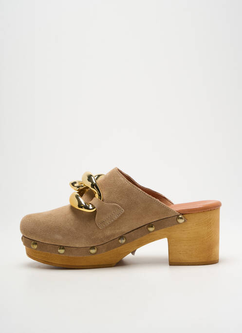 Mulete/Saboți bej MACARENA femeie