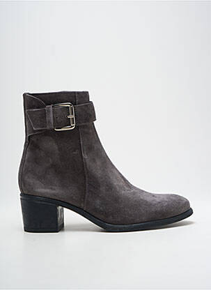 Botine/ghete nubuc toc de 4 la 6 cm gri GEO-REINO femeie