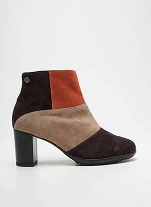 Botine/ghete nubuc toc de 4 la 6 cm maro INEA femeie