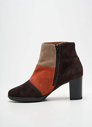 Botine/ghete nubuc toc de 4 la 6 cm maro INEA femeie